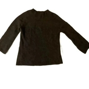 Max Studio brown/grey Long Sleeve Crew‎ Neck Sweater Medium Mohair Blend